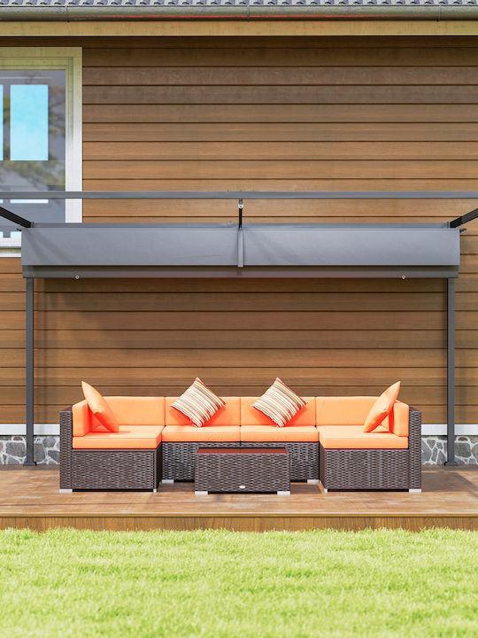 Outsunny Κιόσκι Κήπου Γκρι 4x3m
