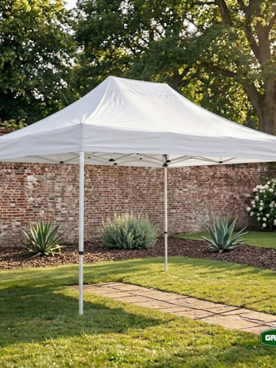 Grasher Gazebo Pliabil De Grădină Alb 3x4.5m