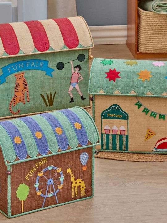 Rice Children's Fabric Green Storage Box