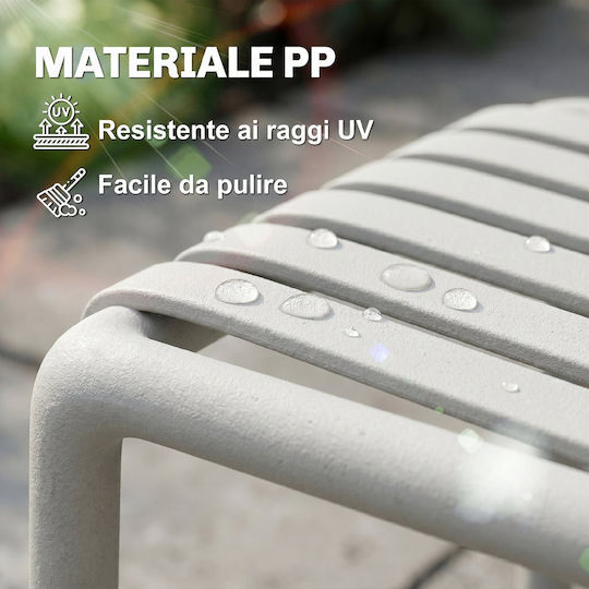 Scaun De Exterior Din Plastic Gri 4 Bucăți