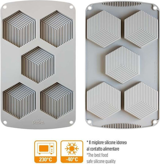 Decora Formă de Patiserie din Silicon cu 5 Cavități 29.5x17x2cm