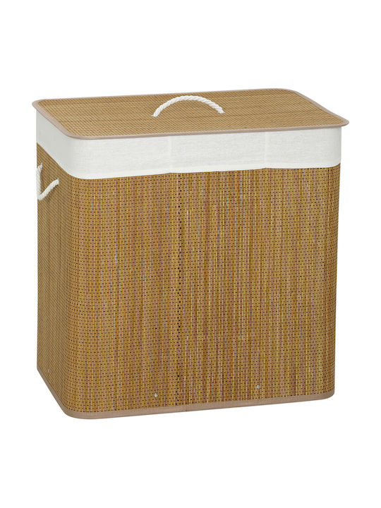 HomCom Coș de Rufe Bambus 144 L cu Capac 60x40x60 cm Maro