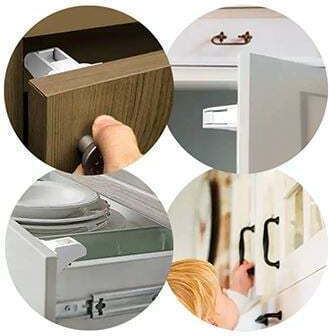 Babyono Cabinet & Drawer Lock with Magnet from Plastic 12.5x18.5cm