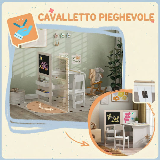 Kids Table Set with Chairs for Painting Plastic Black Aiyaplay