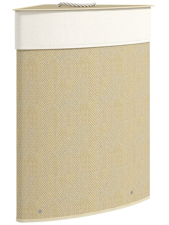 HomCom Καλάθι Απλύτων Bamboo 55lt με Καπάκι 35x35x60cm