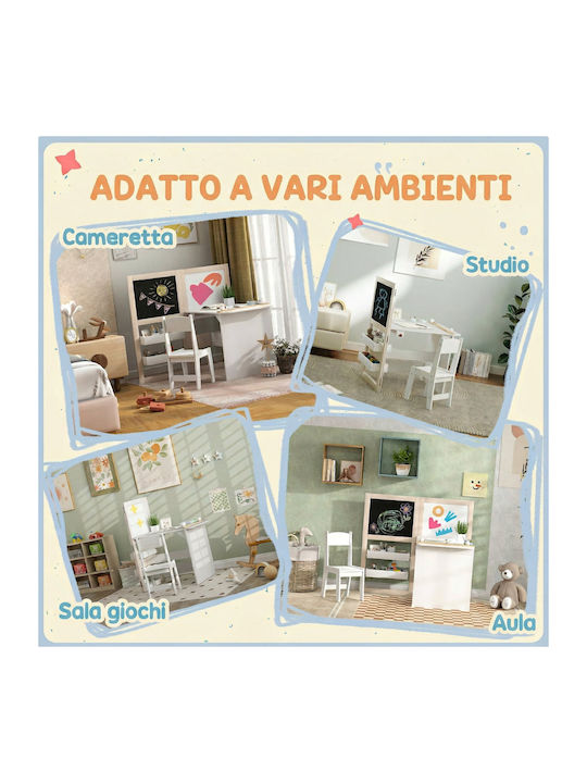 Σετ Παιδικό Τραπέζι με Καρέκλες για Ζωγραφική από Πλαστικό Μαύρο Aiyaplay