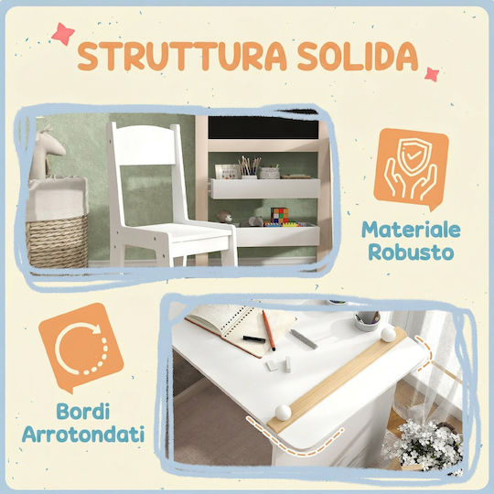 Kids Table Set with Chairs for Painting Plastic Black Aiyaplay