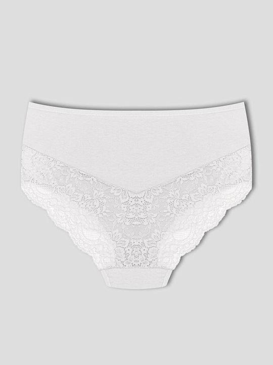 Baumwolle Hohe Taille Damen-Slips 3Pack mit Spitze Rote