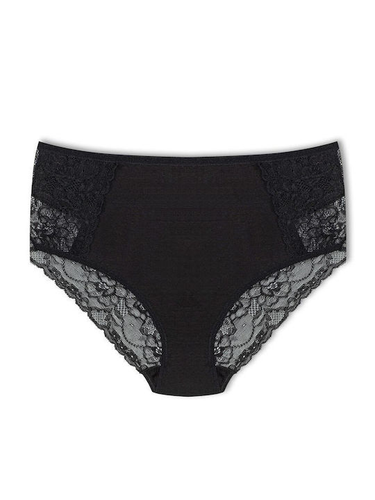 Baumwolle Hohe Taille Damen-Slips 3Pack mit Spitze Rote