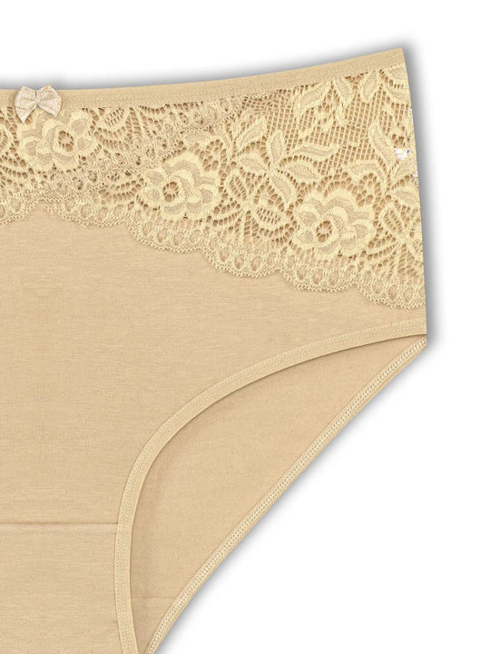 Hohe Taille Damen-Slips MultiPack mit Spitze Große Größe