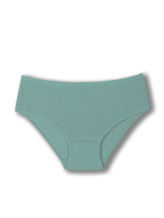 Baumwoll Hohe Taille Damen-Slips MultiPack Ripp