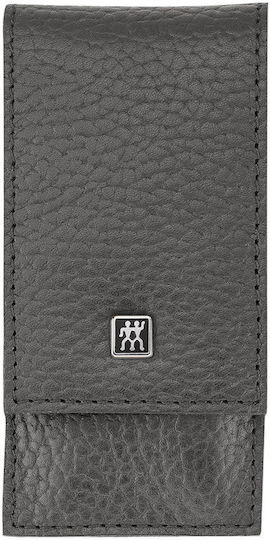 Комплект за маникюр 3 части кожен портфейл Anthracite Zwilling Classic Inox
