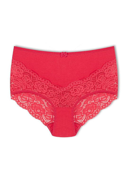 Baumwolle Hohe Taille Damen-Slip MultiPack mit Spitze Baumwolle und Spitze