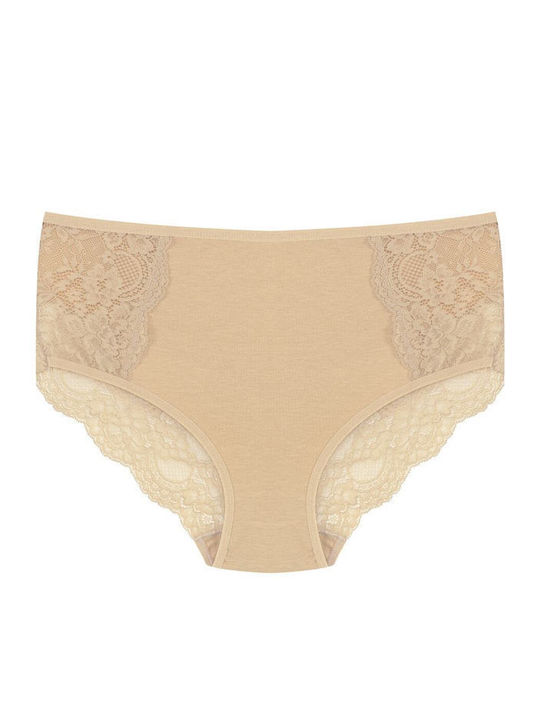 Baumwolle Damen-Slips MultiPack mit Spitze Elfenbein