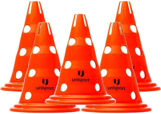 Set 5 Conuri De Antrenament Unisport 30 Cm