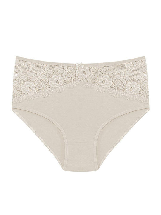 Baumwoll Hohe Taille Damen-Slip mit Spitze