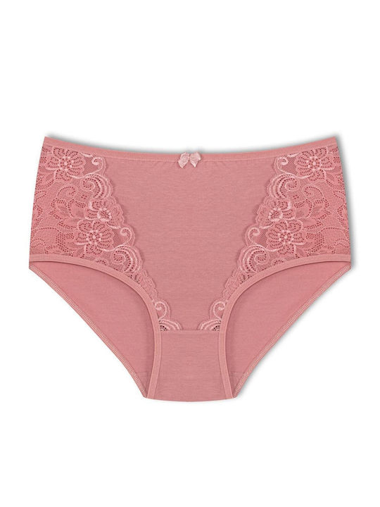 Baumwolle Hohe Taille Damen-Slips MultiPack mit Spitze Baumwolle