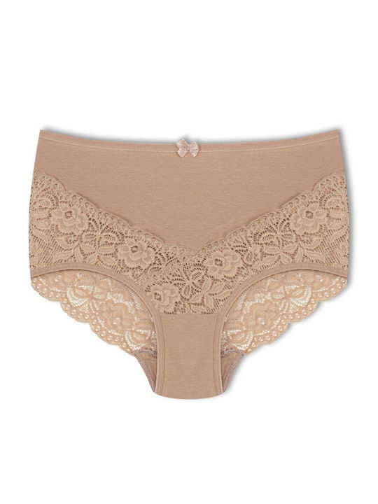 Baumwoll Hohe Taille Damen-Slips MultiPack mit Spitze