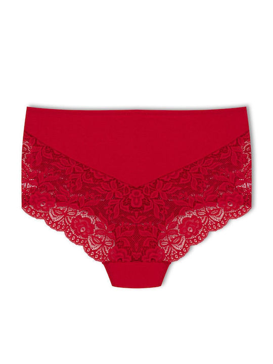 Baumwoll Hohe Taille Damen-Slips MultiPack mit Spitze