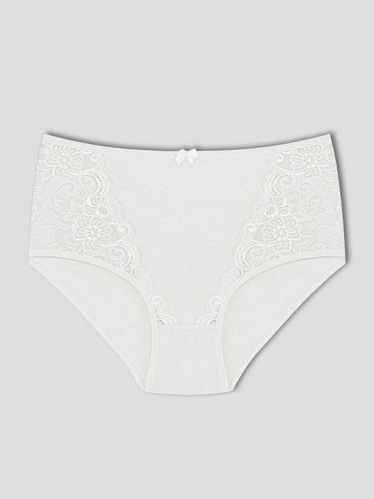 Baumwolle Hohe Taille Damen-Slip mit Spitze Baumwolle