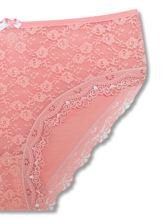 Baumwolle Damen-Slips 3er Pack mit Spitze