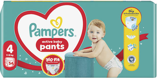 Pampers Scutece chiloțel Active Baby Pants Nr. 4 pentru 9-15kg 54 buc