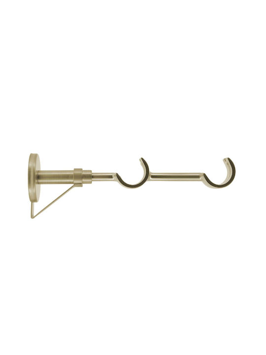 Sockel der Vorhangschiene Wand aus Metallisch Gold