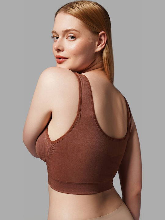 Corset Bustier Seamless Brown