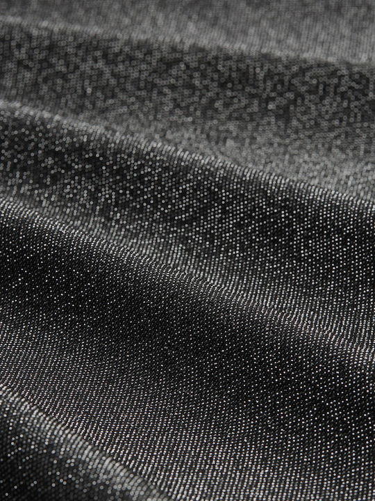 Summer Evening Wrap Dress Black Glitter
