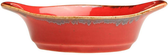 Porland Serving Bowl for Dip Round Porcelain Red with Diameter 7cm