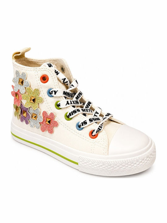 Kids High Ecru Sneakers