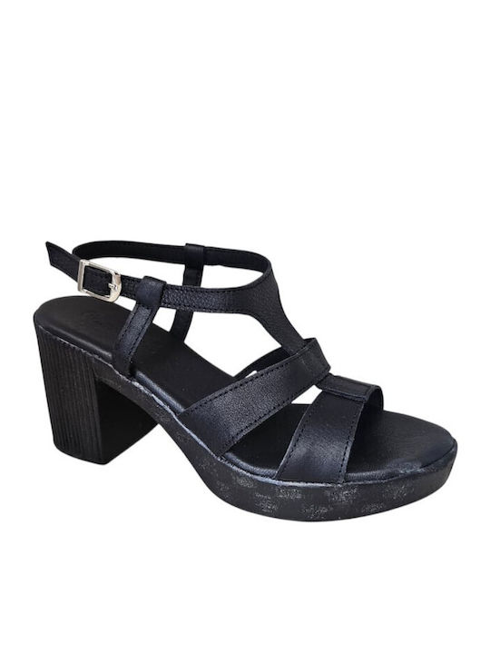 Leather Sandals Black