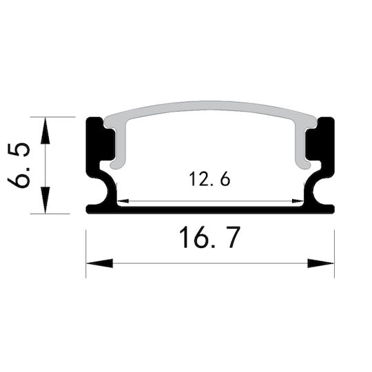 Eurolamp External LED Strip Aluminum Profile 200x1.6x0.6cm