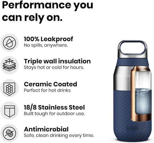 Ion8 Рециклируема Бутилка Термос Неръждаема Стомана 320ml Blossom