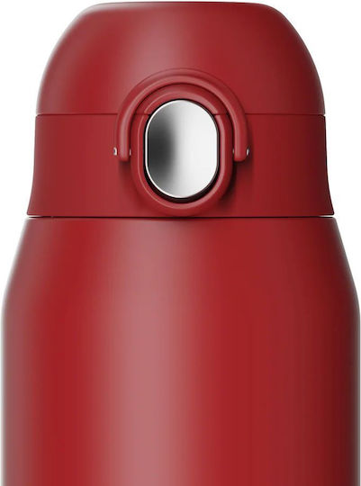 Ion8 Recycelbares Thermosflasche Rostfreier Stahl 540ml Rot Feuer mit Handgriff