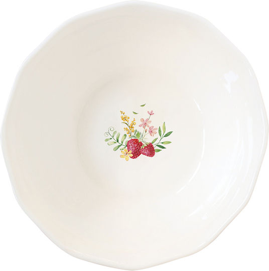 Easy-Life Jardin Des Fraises Μπωλ Σερβιρίσματος Στρογγυλό από Πορσελάνη με Διάμετρο 20εκ.