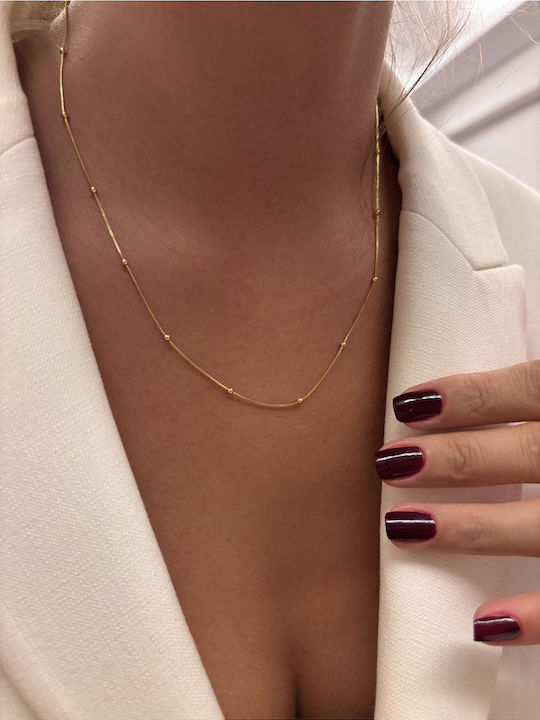Necklace From Gold Plated Steel