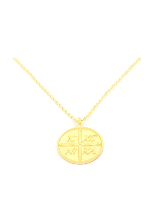 Double Talisman Necklace in 9 K Gold