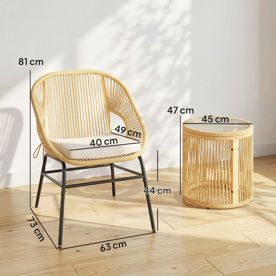 Set Cameră De Zi Pentru Exterior 3 Piese Outsunny