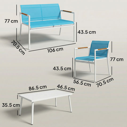 Set Cameră De Zi Exterior 4 Piese Outsunny