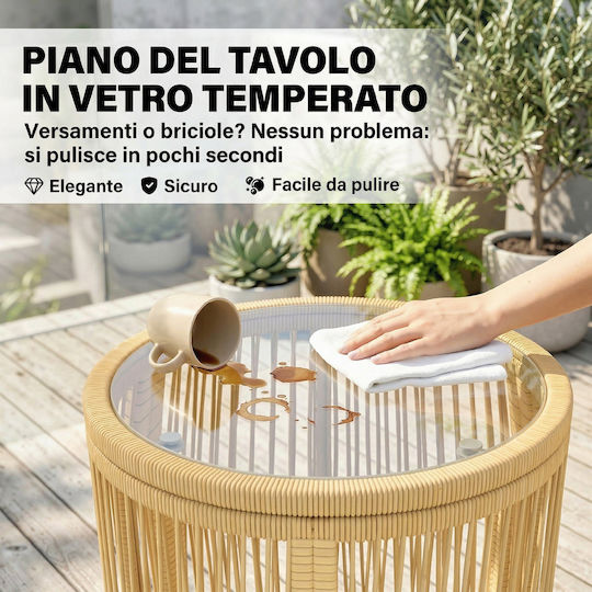 Set Cameră De Zi Pentru Exterior 3 Piese Outsunny