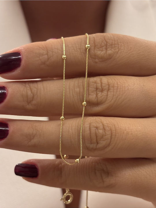 Necklace From Gold Plated Steel