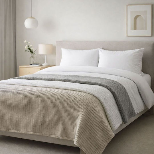 Adam Home Waffle Μονή 165x240εκ. Γκρι