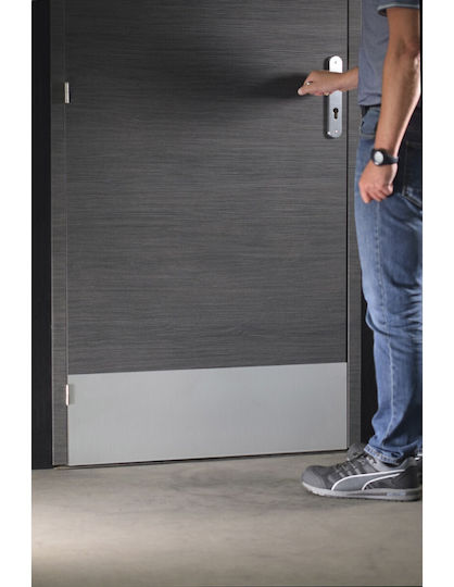 Защитна Плоча За Врата Самозалепваща Анодиран Алуминий 930x150 Mm Thirard 00922314