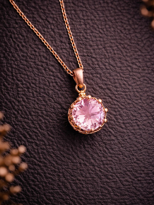 Necklace With Pink Gold Plating Necklace With Pink Gold Plating