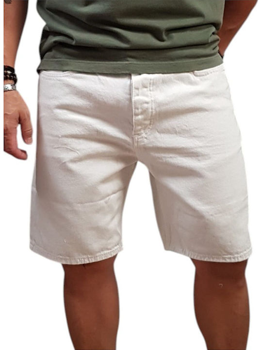 Senior Men's Denim White Shorts