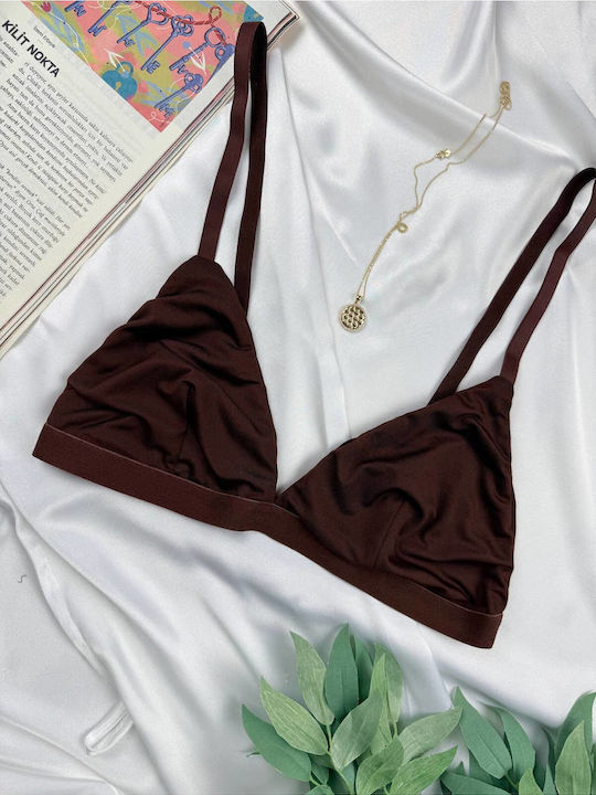 Enpapa Bralette Bra Without Underwire Triangular Silhouette Supportive Design Microfiber · Enp-020973-v12060