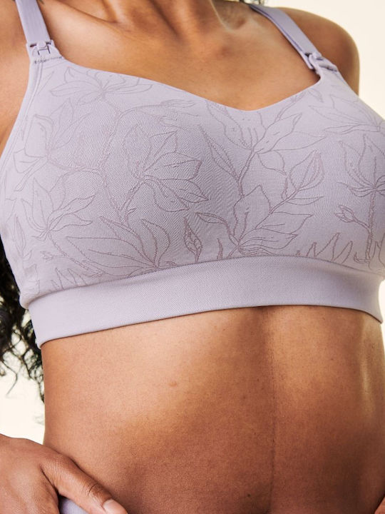 Bravado Maternity & Nursing Bra with Clips Grey Orchid Jacquard