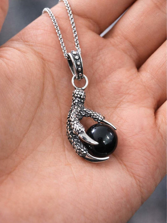 Necklace Made of Black Steel
