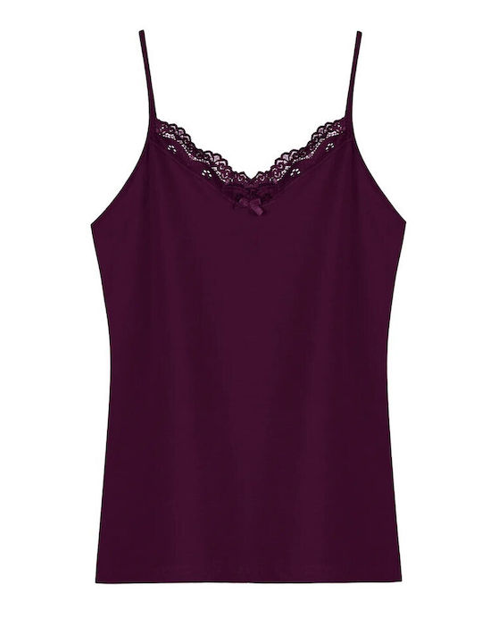 Sleeveless Cotton V Neck Women's Undershirt
